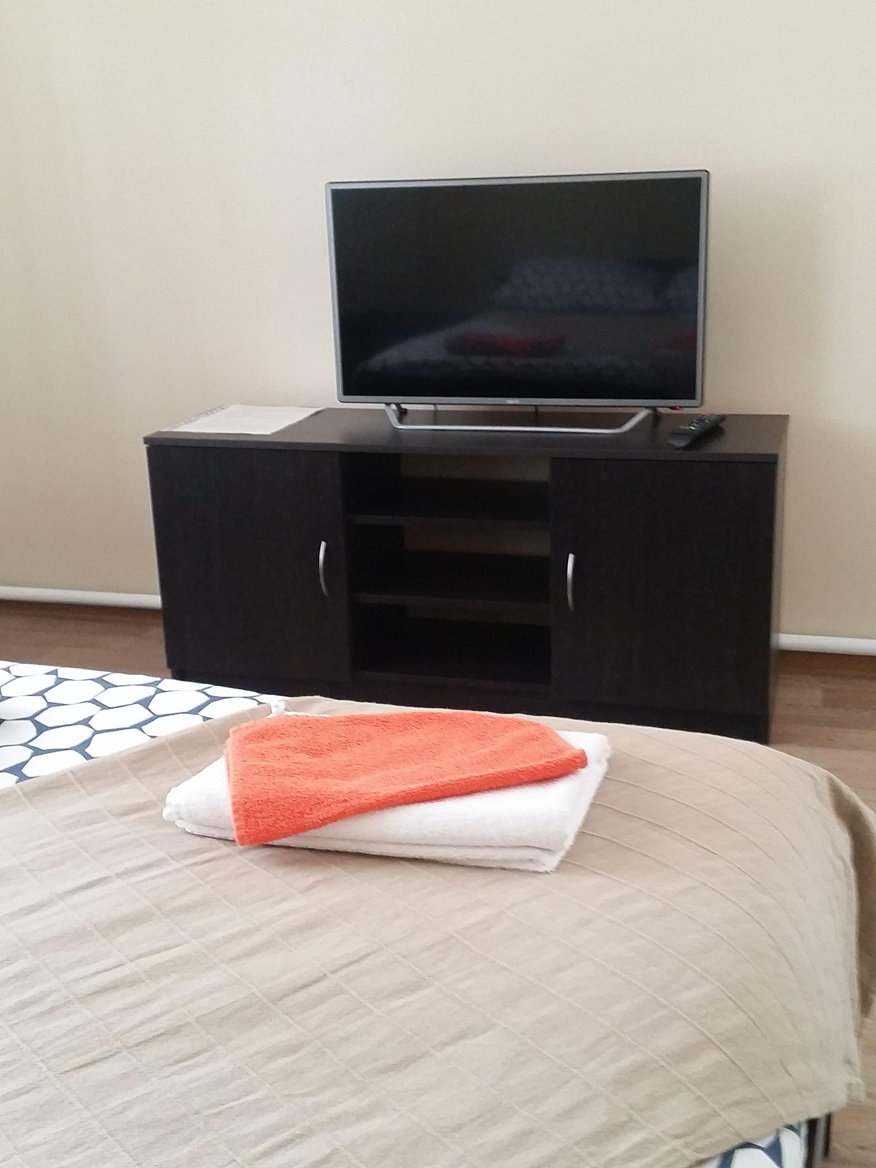 Телевизор напротив спального места